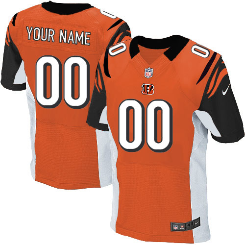 Nike Cincinnati Bengals Customized Orange Stitched Elite Men's NFL Jersey